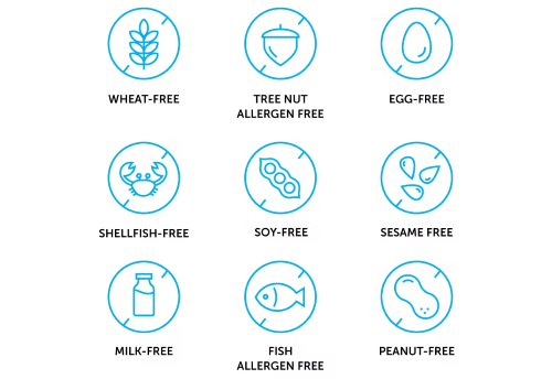Free of common allergens