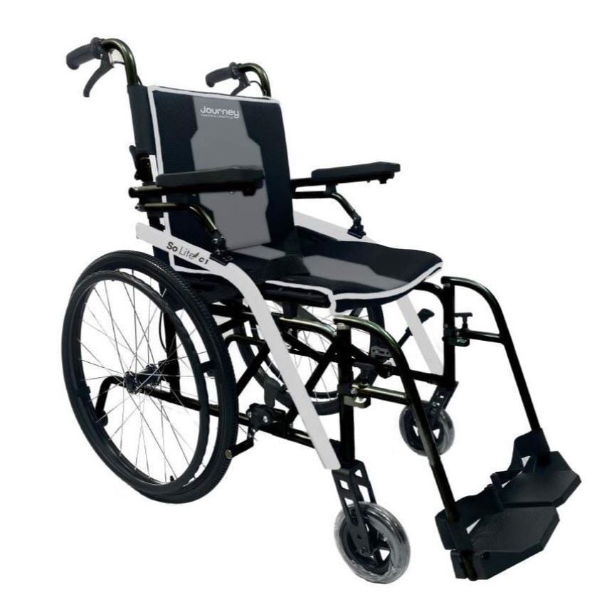 White frame with gray seat accents