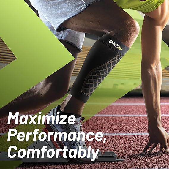 Calf sleeve for track runners.