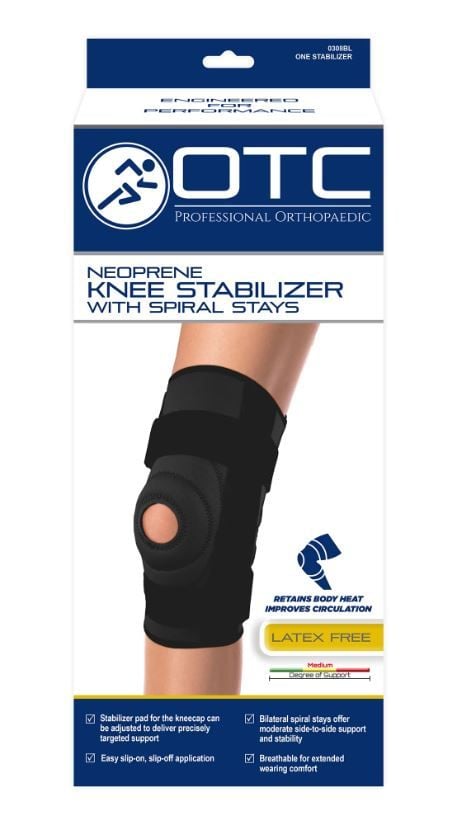 Knee Stabilizer with Spiral Stays