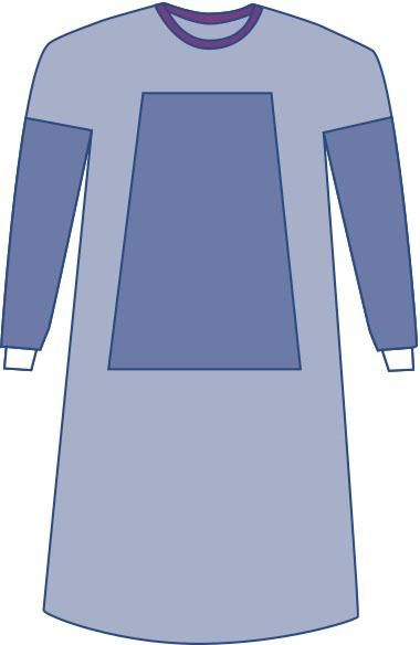 Medline Fabric-Reinforced Eclipse Gown, Nonsterile, Size XL - SPT-2102CS