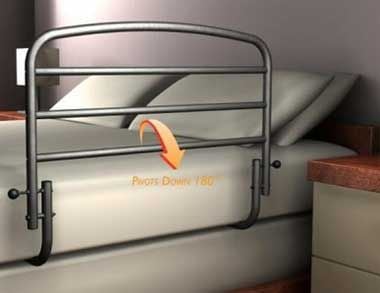 30 Inch Safety Bed Rail Folds Down