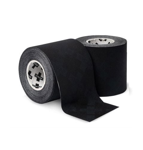 Two rolled of Strap Bamboo Body Tape in black.