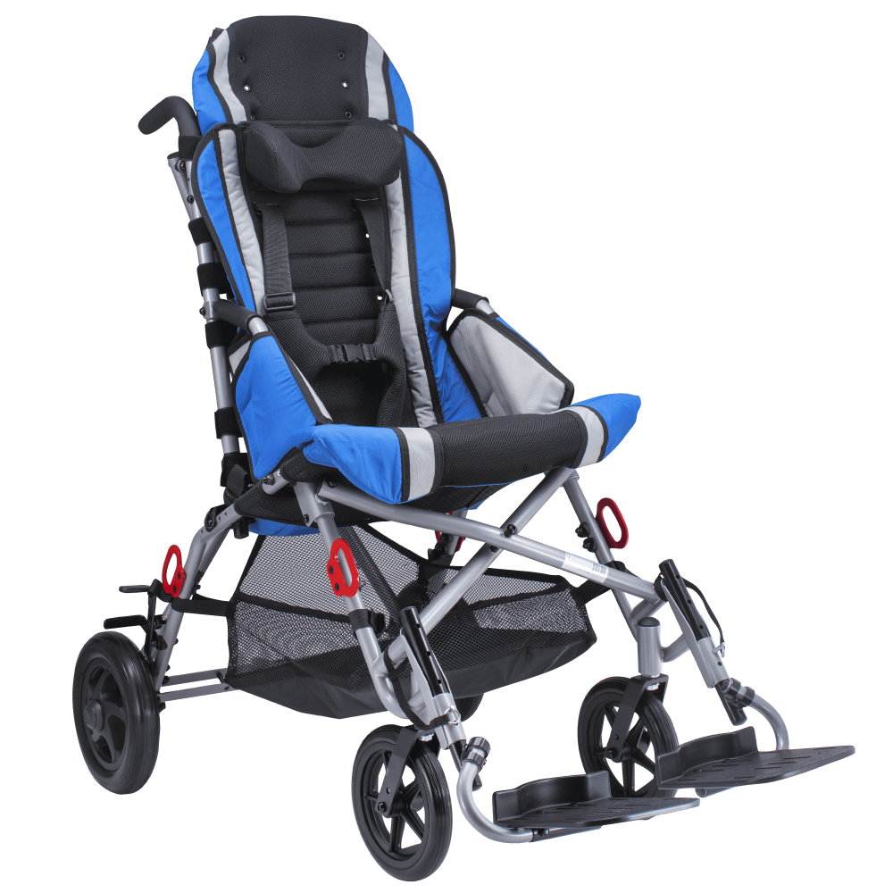 Strive stroller with headrest extension and winged headrest
