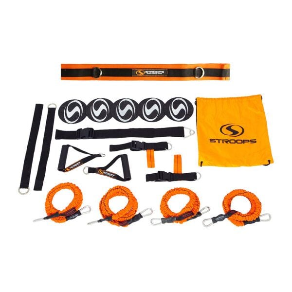 Stroops VITL Resistance Band Kit with Spine Strap, Orange