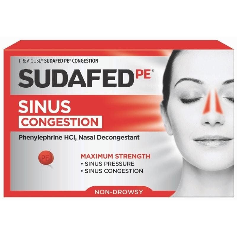 Image 1 of Sudafed PE Sinus Congestion Maximum Strength Nasal Decongestant