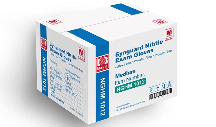 Nitrile Exam Gloves Packaging