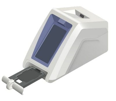 A side view of the System Reader.