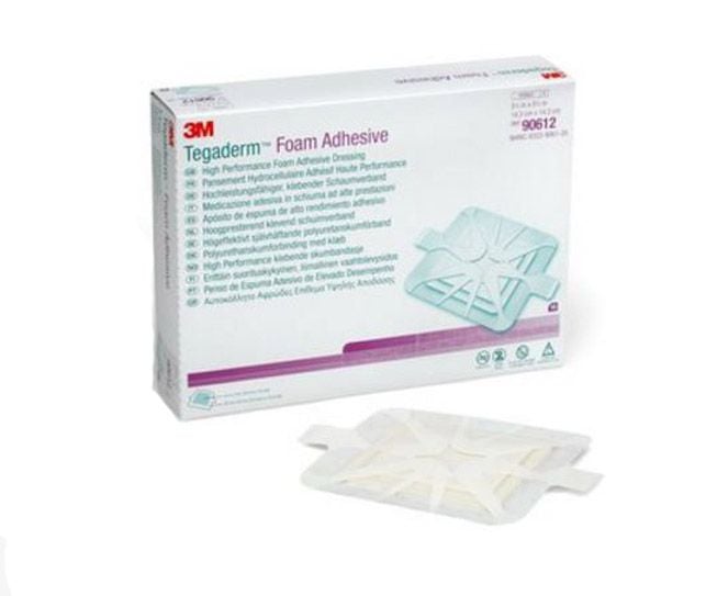 Image 2 of Tegaderm Foam Adhesive 90612 | Square - 5-5/8 x 5-5/8 Inch, Pad Size 4 x 4 Inch by 3M