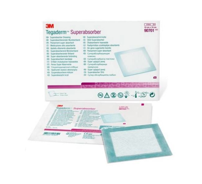 Image 1 of Tegaderm Superabsorber 90701 | 3-7/8 x 3-7/8 Inch by 3M