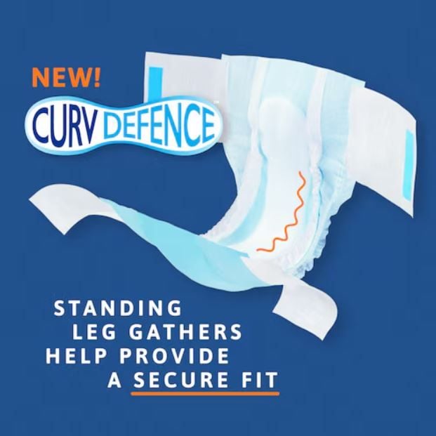 New! Curv Defence Standing Leg Gathers Help Provide a Secure Fit