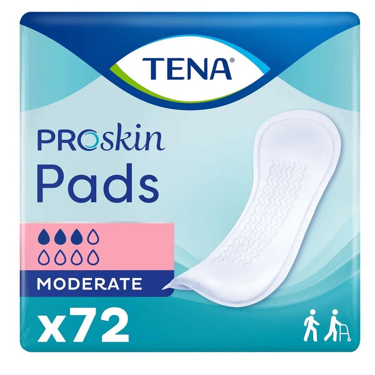 TENA Moderate Regular Incontinence Pad, Front of Package