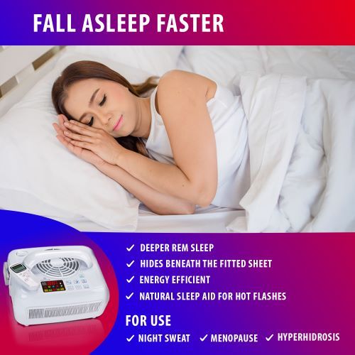 Woman sleeps peacefully in bed with the Thermacycle mattress pad