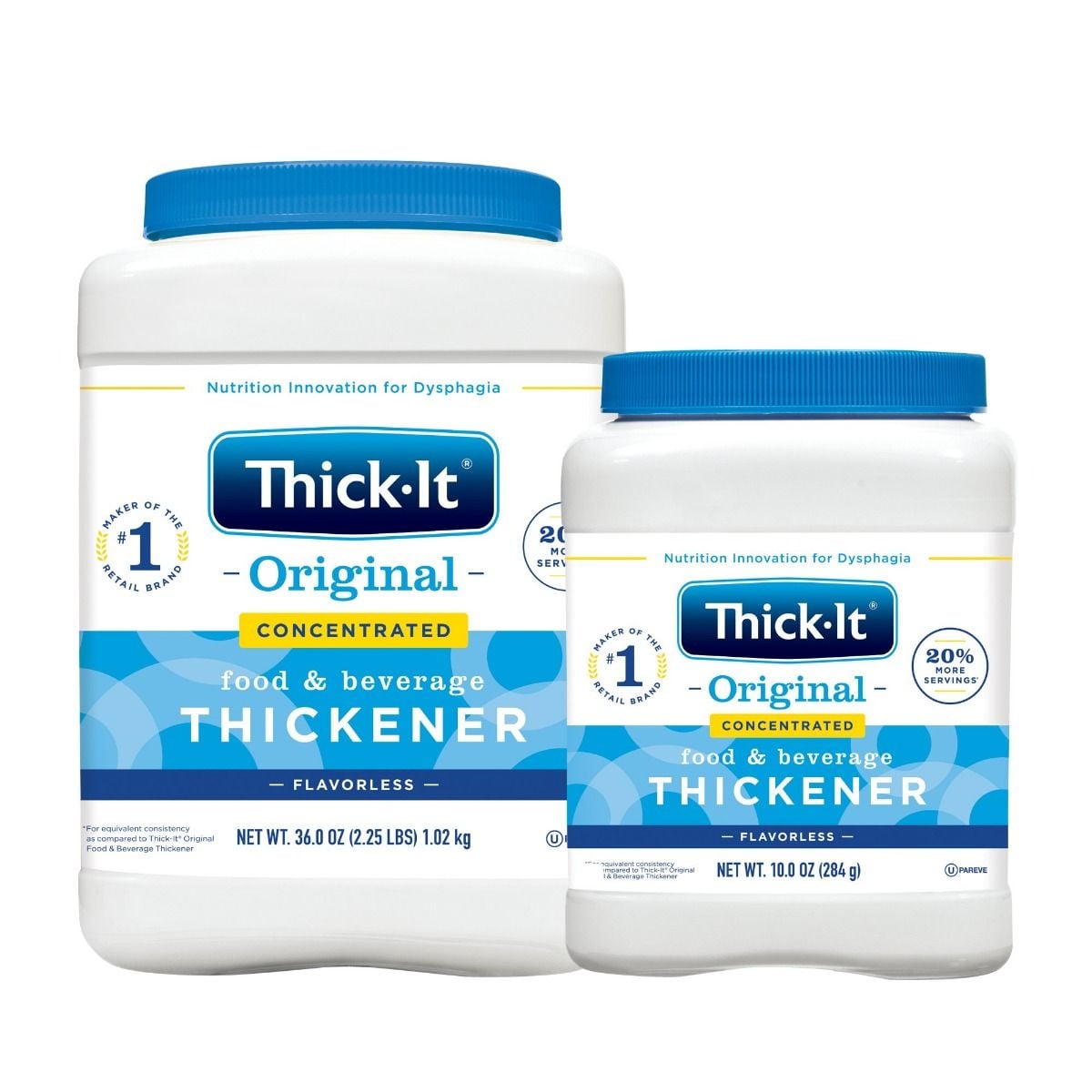 Thick-It Original Concentrated Food & Beverage Thickener, 36 oz and 10 oz Canister