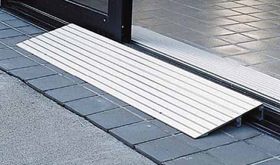 Ramp being used outdoors