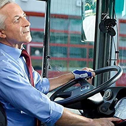 Bus driver wearing the thumb brace.