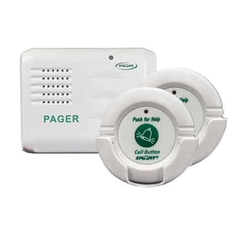 Smart Caregiver Pager with Two Call Buttons & Wireless Paging System