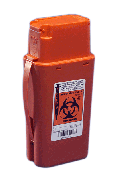 1 Quart Red SharpSafety Sharps Container Transportable 8303SA