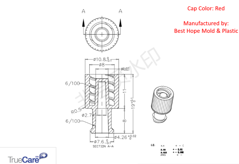 Image 2 of TrueCare Signature Dual-Function Syringe Locking Cap