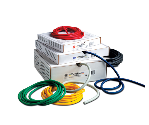 THERABAND Professional Resistance Tubing With Handles - Blue Extra Heavy Latex Bands For Exercise & Rehab