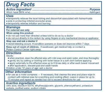 Tucks Drug Facts