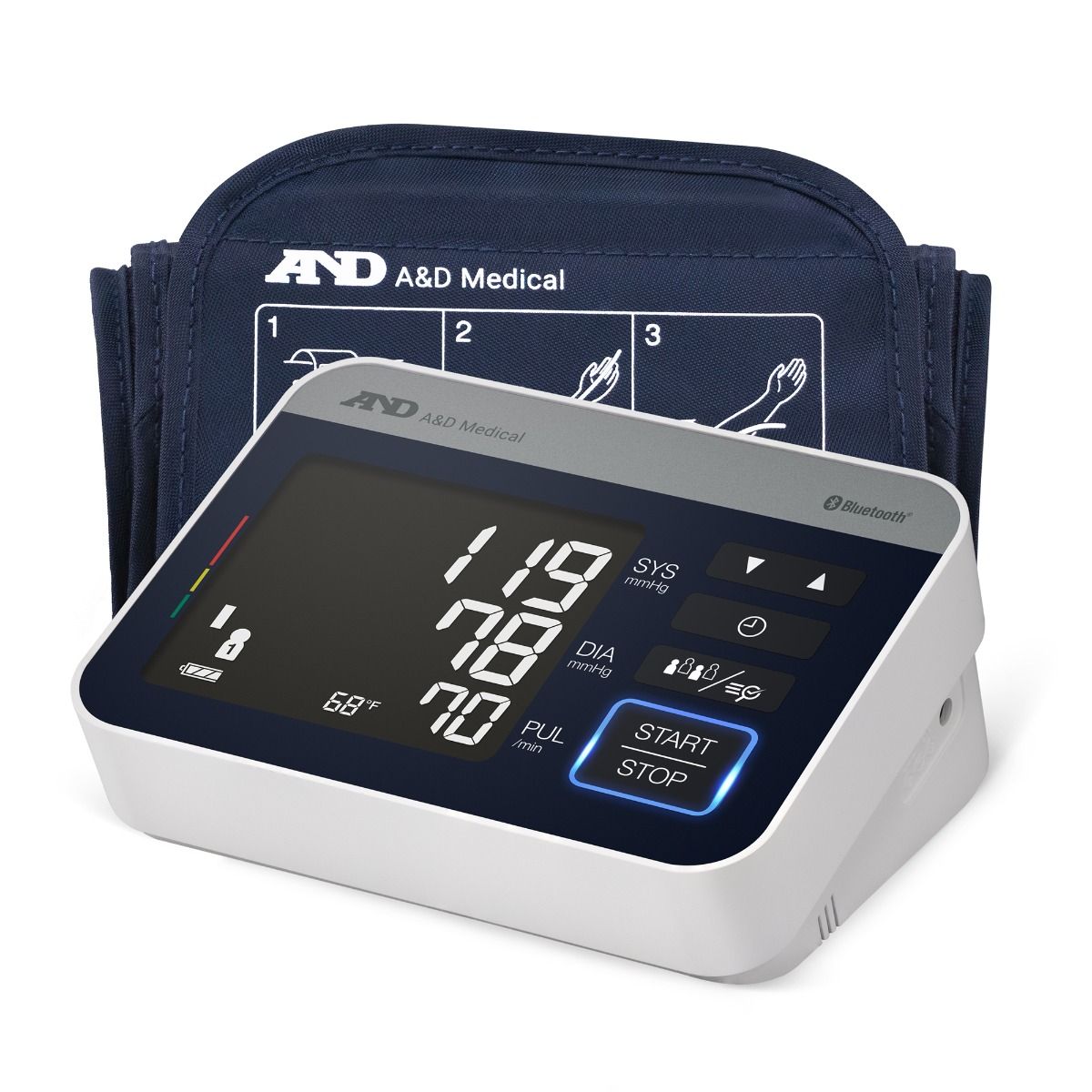 Home Automatic Digital Blood Pressure Monitor AND Wide Cuff Nylon Cuff 22 to 42 cm Desk Model  (UA-910BLE)