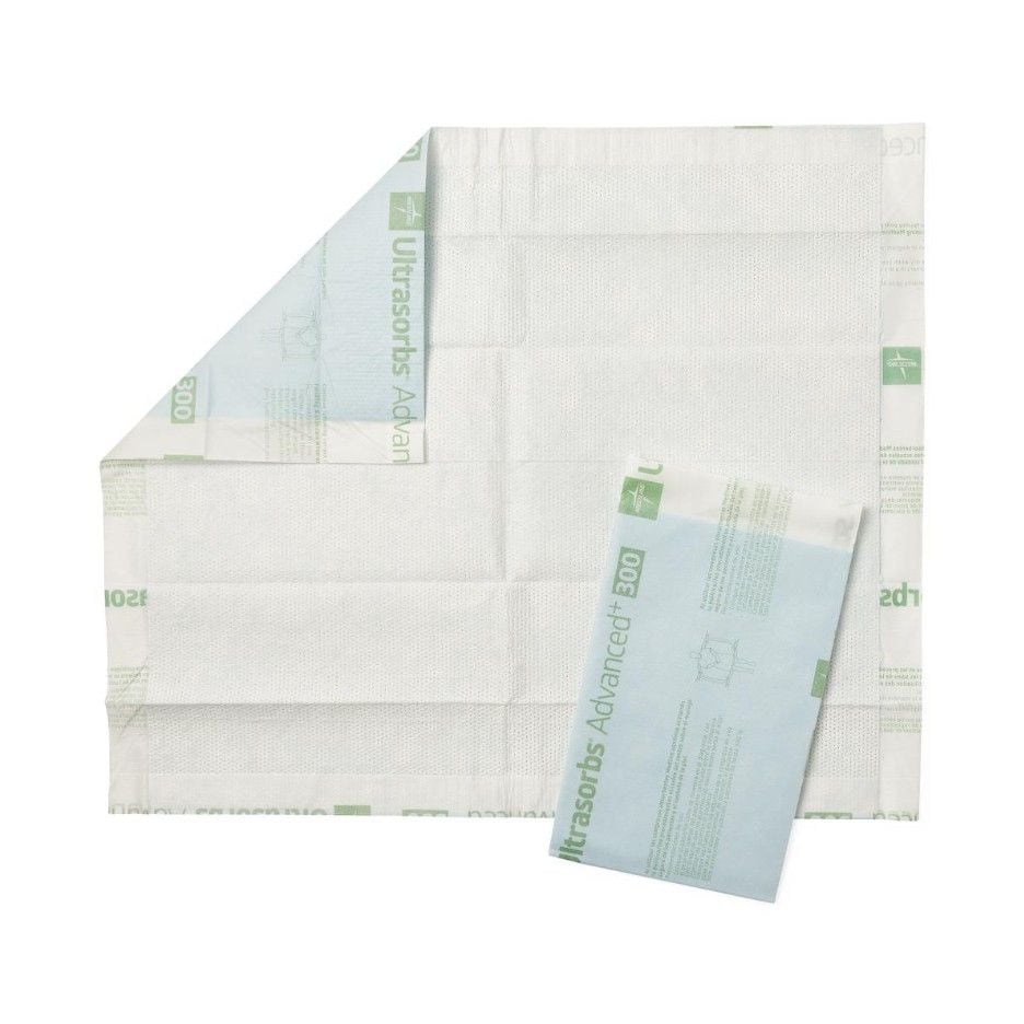 Ultrasorbs Advanced+ 300 Unfolded Underpad and Packaging