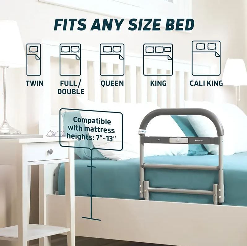 Without Storage Bag | Fits Any Size Bed | Compatible With Mattress Heights: 7-13 Inches