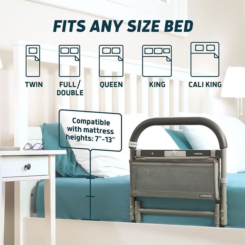 With Storage Bag | Fits Any Size Bed | Compatible With Mattress Heights: 7-13 Inches