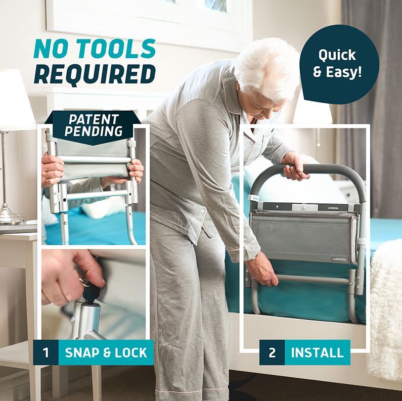 With Storage Bag | No Tools Required, Quick & Easy! Patent Pending. 1. Snap & Unlock 2. Install