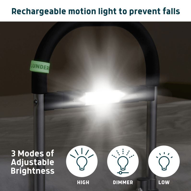 Rechargeable Motion Light To Prevent Falls | 3 Modes of Adjustable Brightness: High, Dimmer, Low