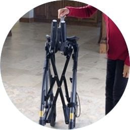 Folded UPWalker Walking Aid
