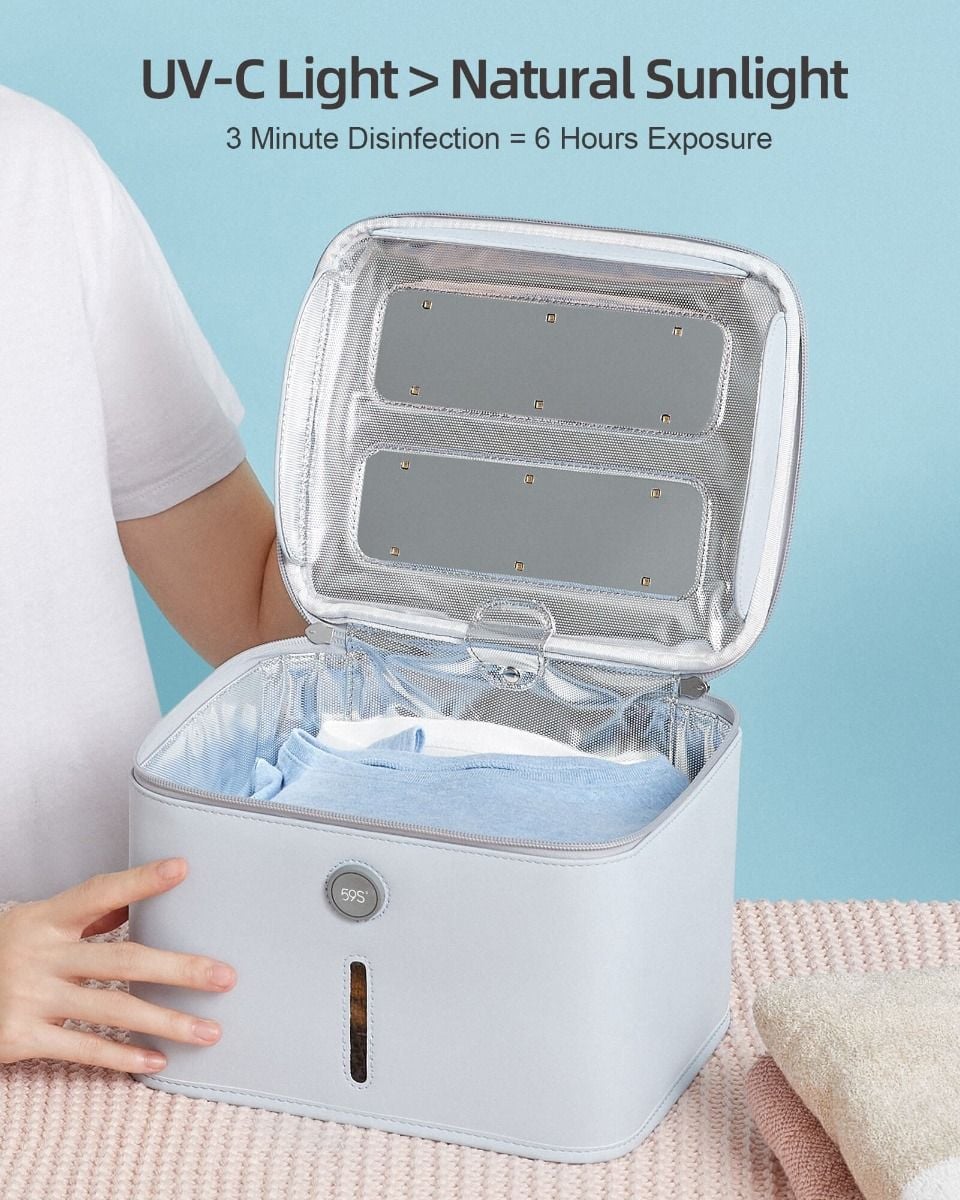 Uses UV-C Light for six hours of exposure