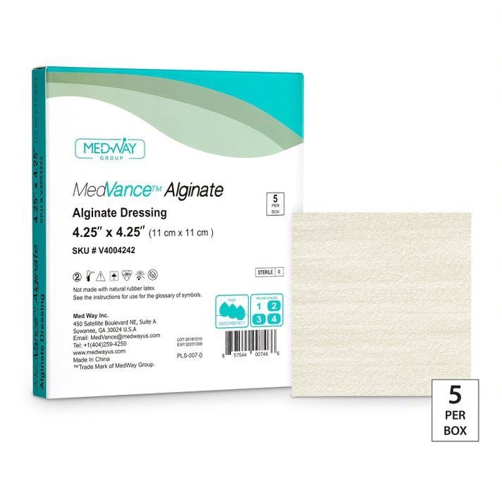 4.25 Inch x 4.25 Inch Alginate Dressing