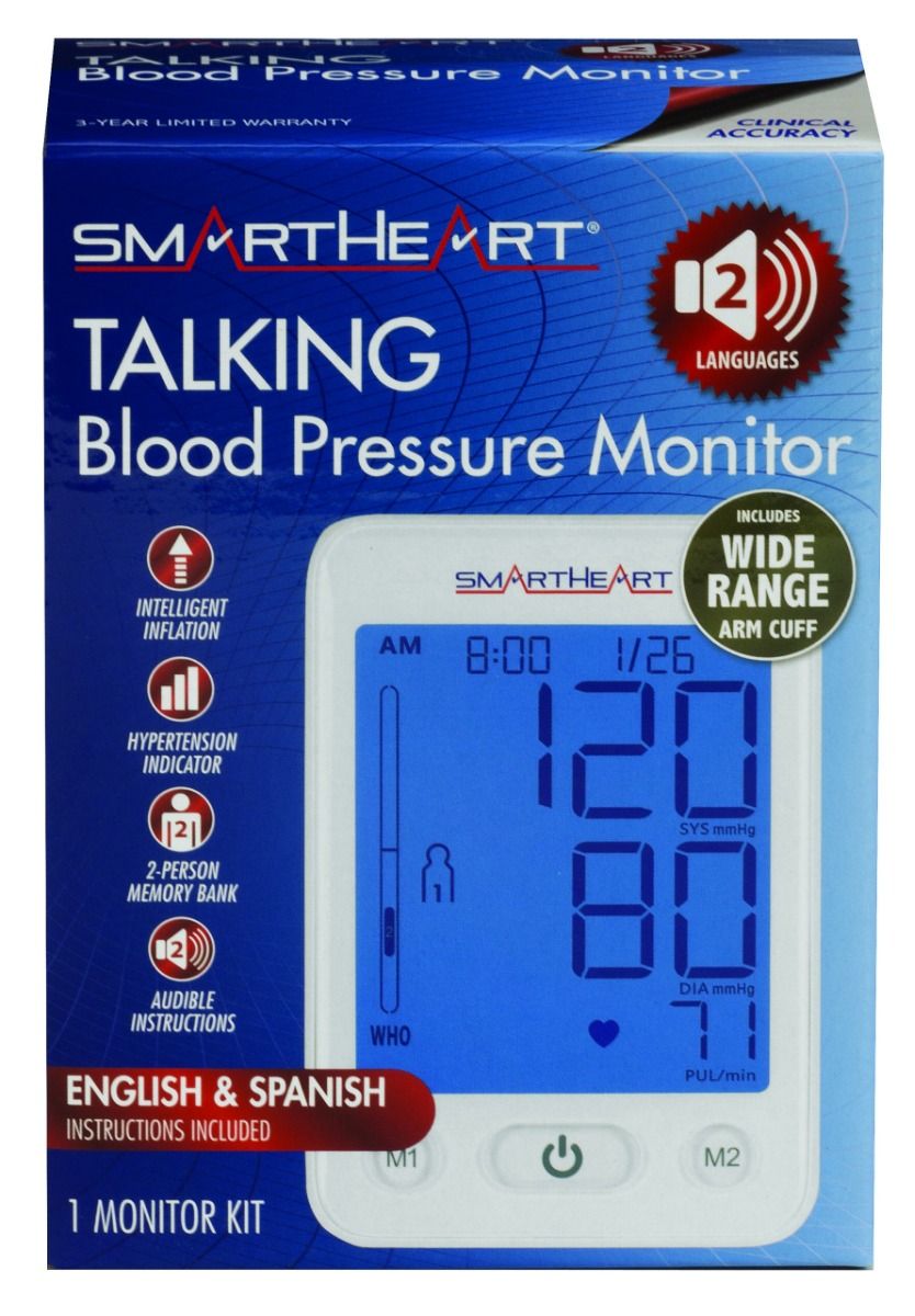 Veridian 01-5811T SmartHeart Talking Blood Pressure Arm Monitor - Box