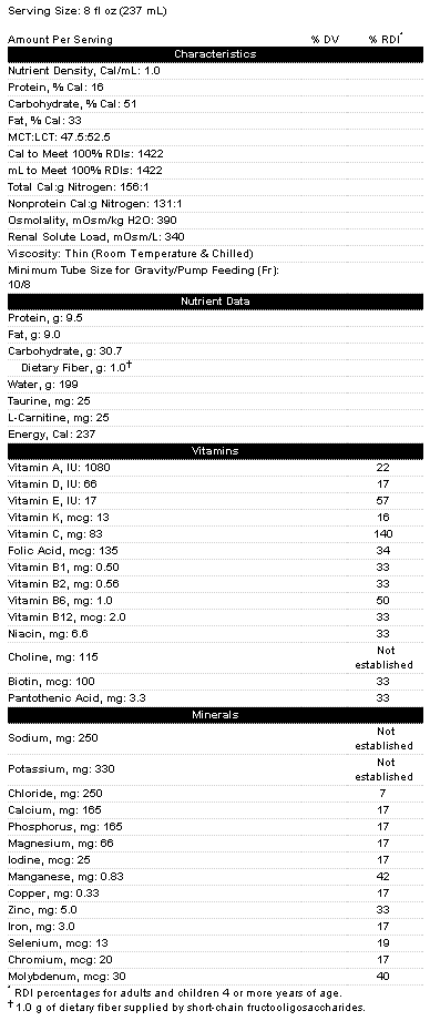 Vital 1.0 Cal Nutrition 8 Ounce