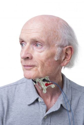 Electrodes used on the neck