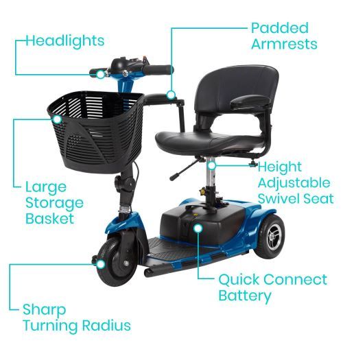 Image 4 of Vive Health 3 Wheel Mobility Scooter
