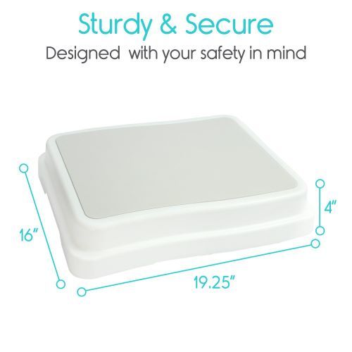Dimensions of the bath step.