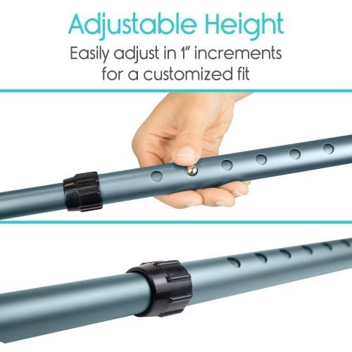 Adjustable height: adjusts in 1" increments for a customized fit.