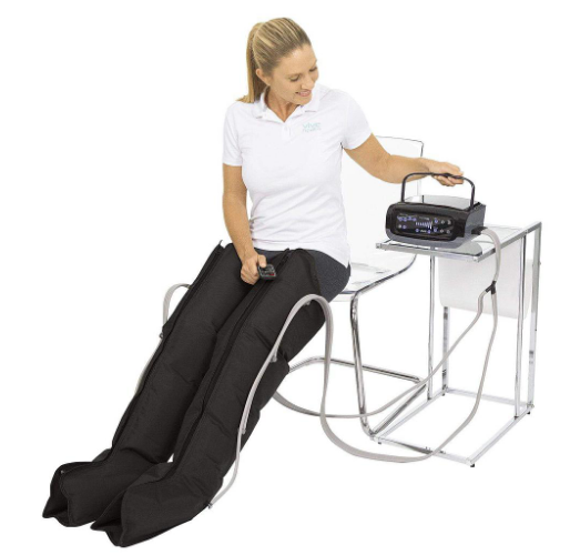 leg compression system in use