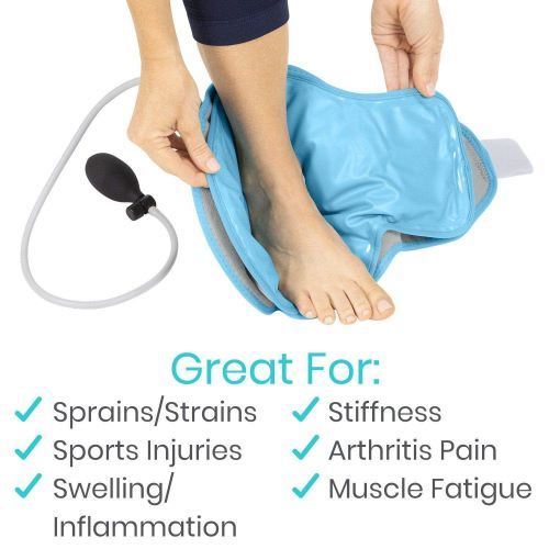 The wrap is great for sprains/strains, injuries, swelling, stiffness, arthritis, and muscle fatigue