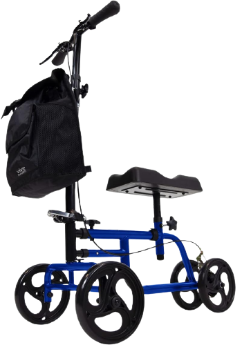The Vive Health Mobility Knee Walker in blue.