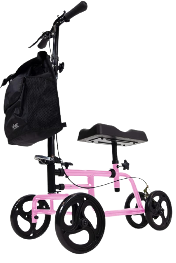 The Vive Health Mobility Knee Walker in pink.
