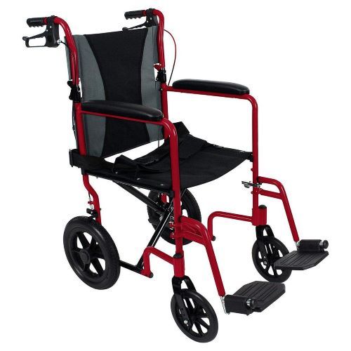 Vive Transport Wheelchair in red