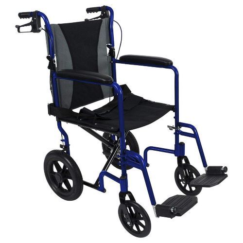 The Vive Transport Wheelchair in blue