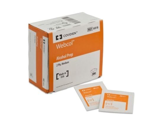 WEBCOL Alcohol Prep Pads Wipes