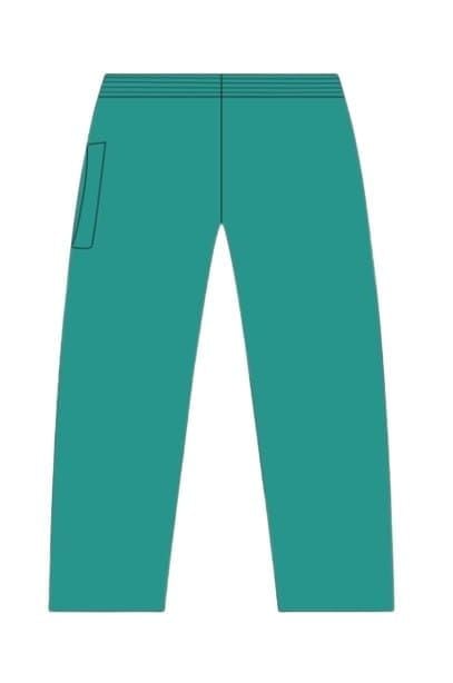 Green Women's Elastic Waist Pants