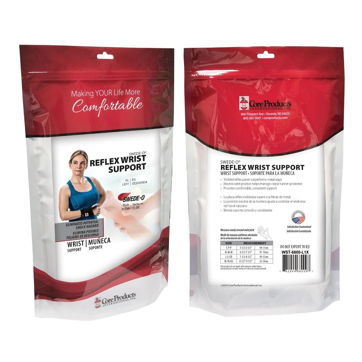 Reflex Wrist Support Packaging