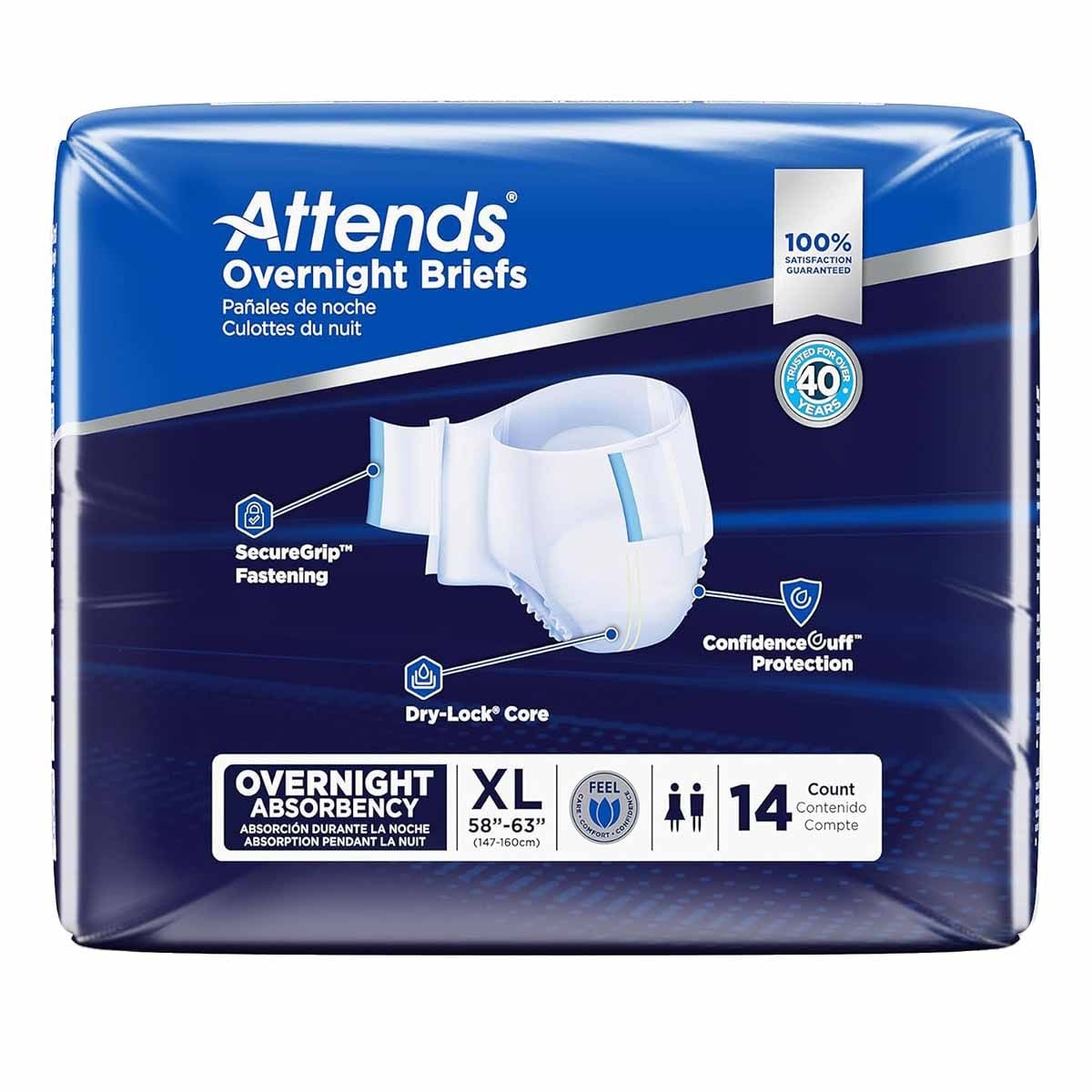 Image 7 of Attends Overnight Briefs with Heavy Absorbency